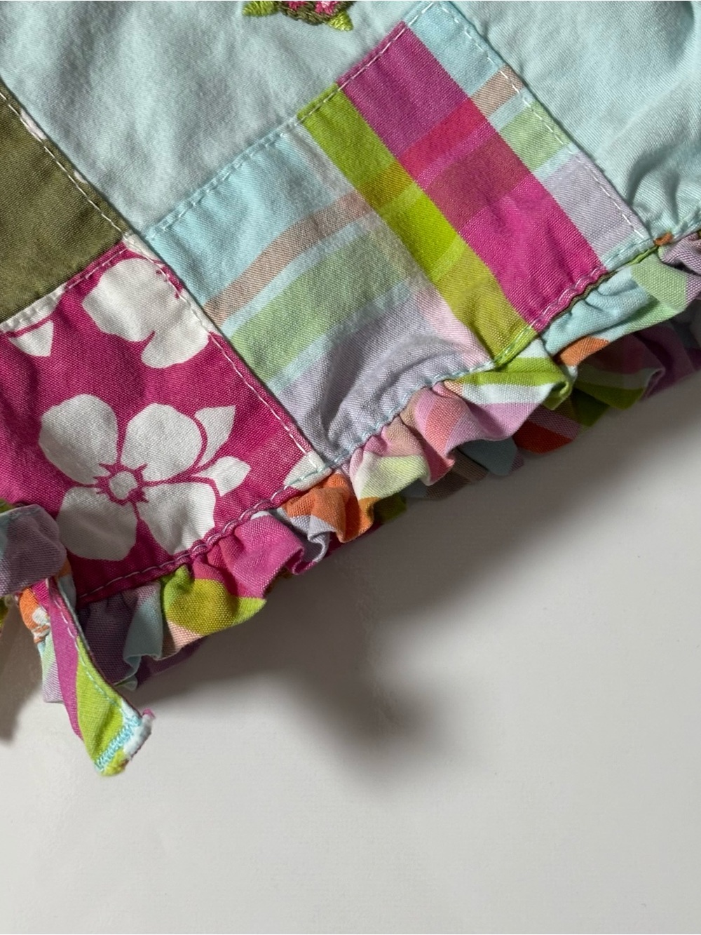 Gymboree Vintage Floral Reef Patchwork Ruffled Shorts Nostalgic 2T Y2K Coquettte - Picture 4 of 9